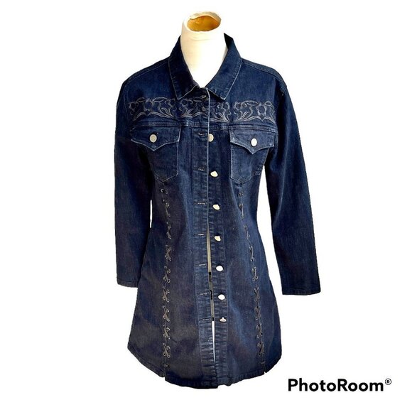 Venario Jackets & Blazers - NWT Venario Amina Denim Coat Style #06162113 Size Small